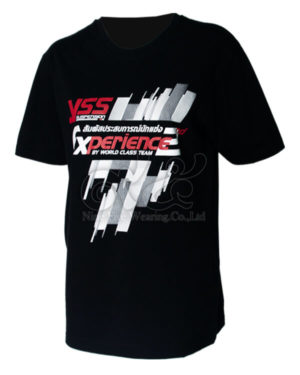 เสื้อยืด-คอกลม-สกรีน-yss-experience-สีดำ