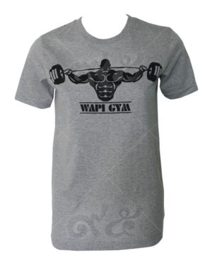 เสื้อยืด-คอกลม-สกรีน-สีเทา-wapi-gym