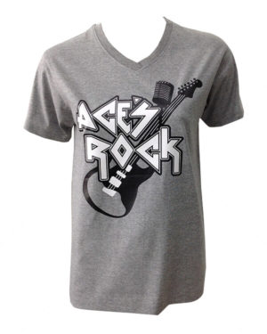 เสื้อยืด-คอวี-สกรีน-aces-rock-สีเทา