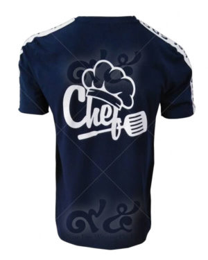 เสื้อยืดคอกลม-สกรีน-7-eleven-สีกรม-ด้านหลัง