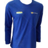 เสื้อยืดคอกลมแขนยาว-สีน้ำเงิน-สกรีน-บริษัท-เทรคเตอร์