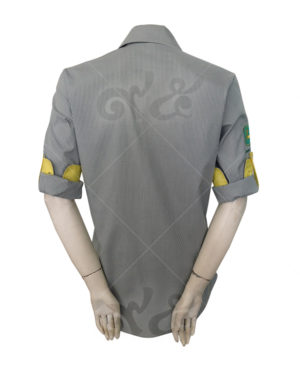 เสื้อเชิ้ต-ลาย-สก็อต-ตัดต่อ-กระเป๋าเสื้อ-แขนเสื้ต-ปัก-อกซ้าย-แขนขวา-ด้านหลัง shirt 12