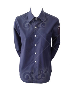 เสื้อเชิ้ต-แขนยาว-สีกลมท่า-ปักแขนซ้าย shirt 01