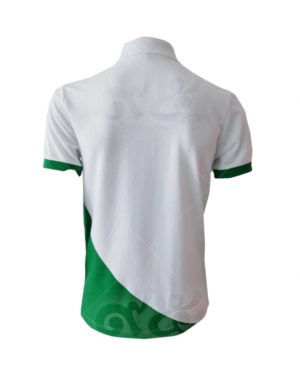 เสื้อโปโล-คอปก-สี-ขาว-ตัดต่อ-กุ้นแลปไหล่-แขนจั้ม-สี-เขียว-ด้านหลัง-polo-14