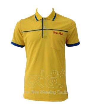 เสื้อโปโล-คอปก-สี-เหลือง-ขลิป-น้ำเงิน-ปลายแขนปล่อย-ปักอกซ้าย-polo-07