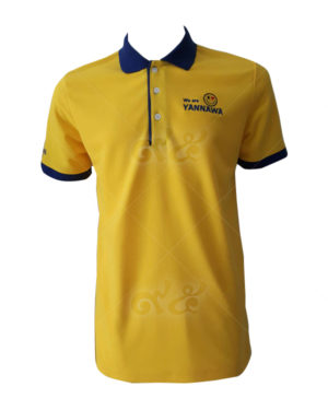 เสื้อโปโล-สีเหลือง-คอปก-แขนปล่อย-สี-น้ำเงิน-ปักโลโก้-อกซ้าย-polo-10
