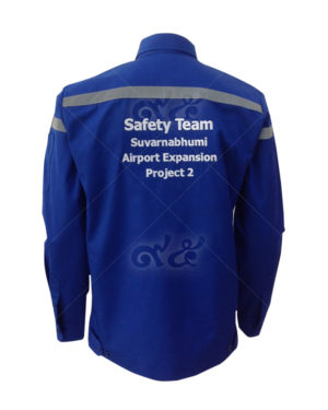 ยูนิฟอร์ม-เสื้อช็อปช่างแขนยาว-สี-น้ำเงิน-ปักด้านหลัง-ติดเทป-04