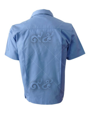 ยูนิฟอร์ม-เสื้อช็อปช่างแขนสั้น-พนักงาน-แขนสั้น-สีฟ้า-19