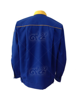 ยูนิฟอร์ม-เสื้อช็อปแขนยาว-สีน้ำเงิน-คอปกเหลือง-ปักอกขวา-ด้านหลัง-13