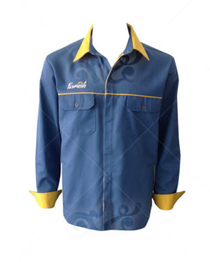 ยูนิฟอร์ม-เสื้อช็อปแขนยาว-สีฟ้า-ปก-สาบซ่อน-แขนด้านใน-สี-เหลือง-กระเป๋าสองข้าง-ปักอกขวา-23