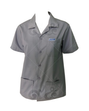 ยูนิฟอร์ม-เสื้อช็อปแขนสั้น ปกฮาวาย ปักอกซ้าย ด้านหน้าติดกระเป๋าสามที่-11