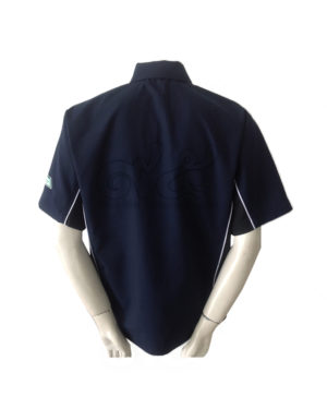 ยูนิฟอร์ม-เสื้อช็อปแขนสั้น-ปักแขนซ้าย-ตัดต่อข้างลำตัด-ด้านหลัง-25