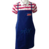 ผ้ากันเปื้อน สีน้ำเงิน ปักอกซ้าย apron-02