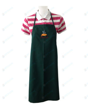 ผ้ากันเปื้อน-สีเขียว-ปักกลางอก-apron-05