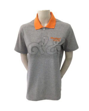 เสื้อโปโล-tc-เนื้อเรียบ-สีเทา-ปักอกซ้าย-คอปกสีส้ม-polo-38