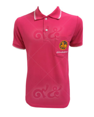 เสื้อโปโลสีบานเย็น-tk-micro-แขนจั๊ม-ขลิบปลายแขน-คอปก-2-เส้น-ปักอกซ้าย-polo-85