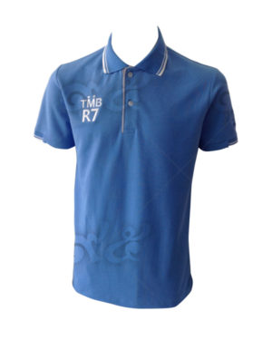เสื้อโปโลสีฟ้า-tc-ปักอกขวา-คอปกขลิบ-2-เส้น-สีขาว-แขนจั๊มครึ่งแขน-ทอ-2-สี-polo-84
