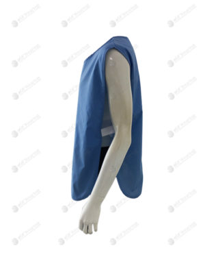 เสื้อกั๊กพนักงาน สีน้ำเงิน ด้านข้าง 02-2