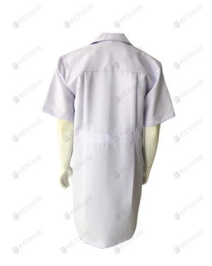 เสื้อกาวน์ สีขาว ด้านหลัง 01-1