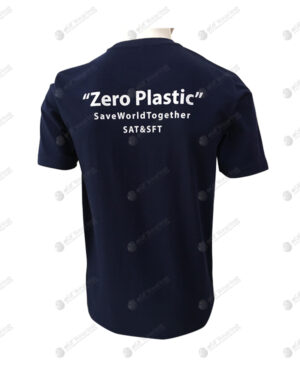 เสื้อยืด คอกลม สีน้ำเงินเข้ม สกรีน ด้านหลัง no.79