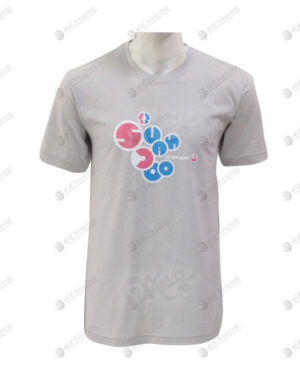 เสื้อยืด คอกลม สีเทาอ่อน สกรีน no.75