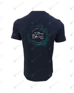 เสื้อยืดคอกลม สีกรม สกรีน ด้านหลัง no.88