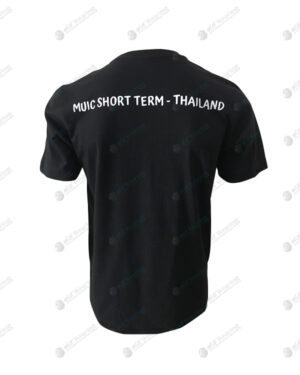 เสื้อยืดคอกลม สีดำ สกรีน ด้านหลัง no.85