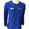 เสื้อยืดคอกลม แขนยาว คนงาน สีน้ำเงิน สกรีน no.57
