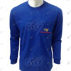 เสื้อยืดคอกลม แขนยาว คนงาน สีน้ำเงิน สกรีน no.60