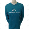 เสื้อยืดคอกลม แขนยาว คนงาน สีเขียวขี้ม้า สกรีน no.32