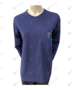 เสื้อยืดคอกลม แขนยาว มีกระเป๋า ปัก no.81