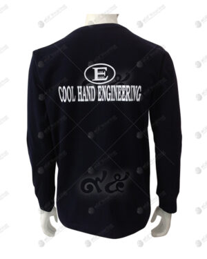 เสื้อยืดคอกลม แขนยาว สีกรมท่า สกรีน ด้านหลัง no.69